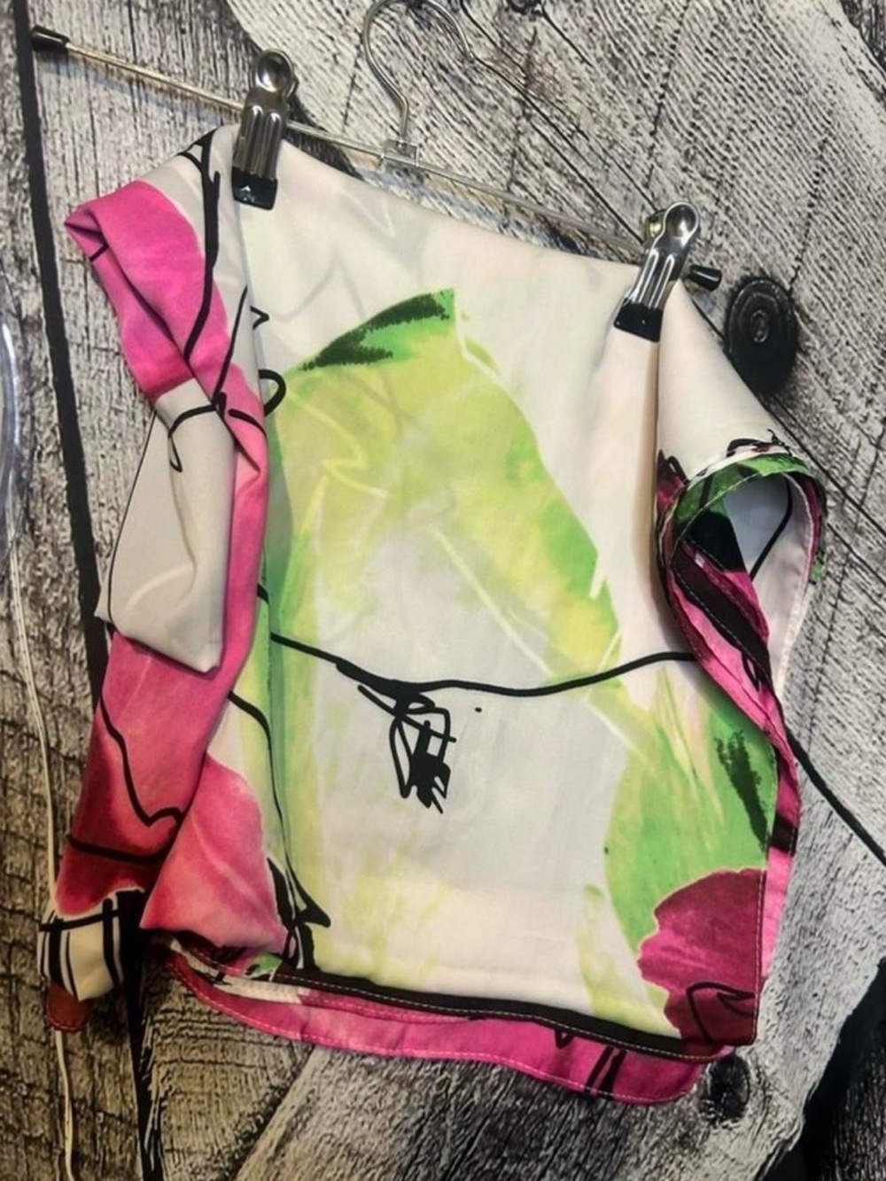 Source Unknown Pink & Green Floral Women's Bag